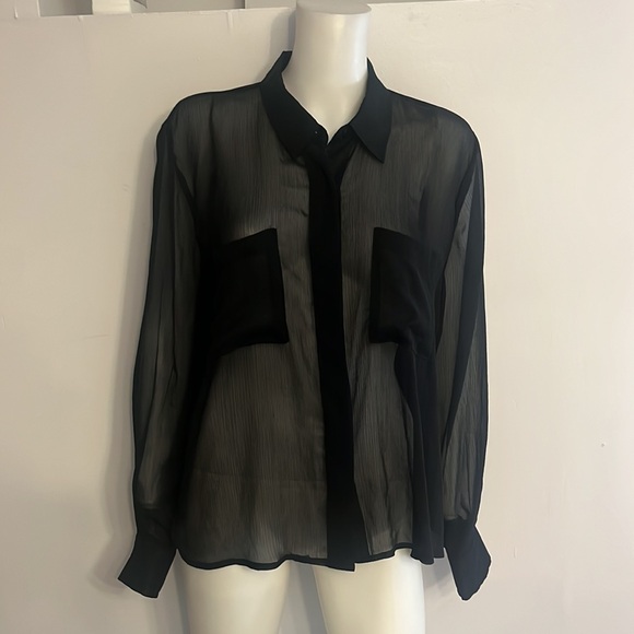 NWT Xhilaration womens sheer blouse size XXL - Picture 5 of 12